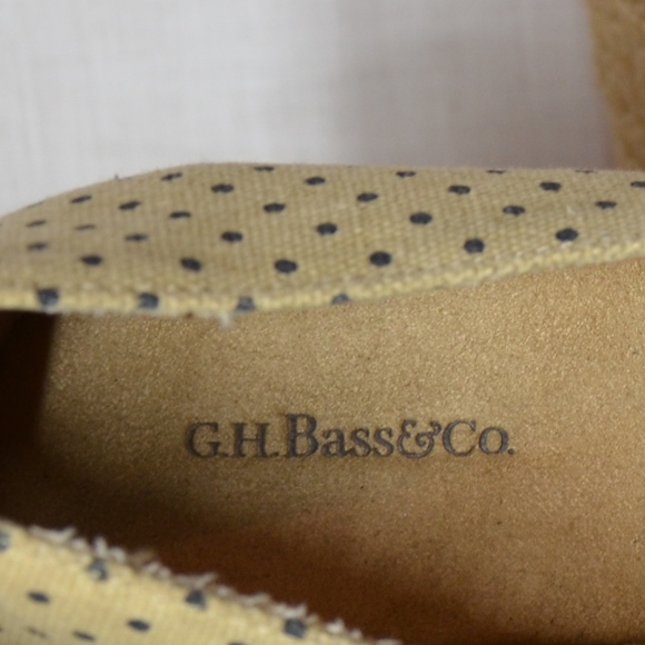 G.H. Bass & Co Polka Dot Canvas Espadrille Wedge - Picture 3 of 6
